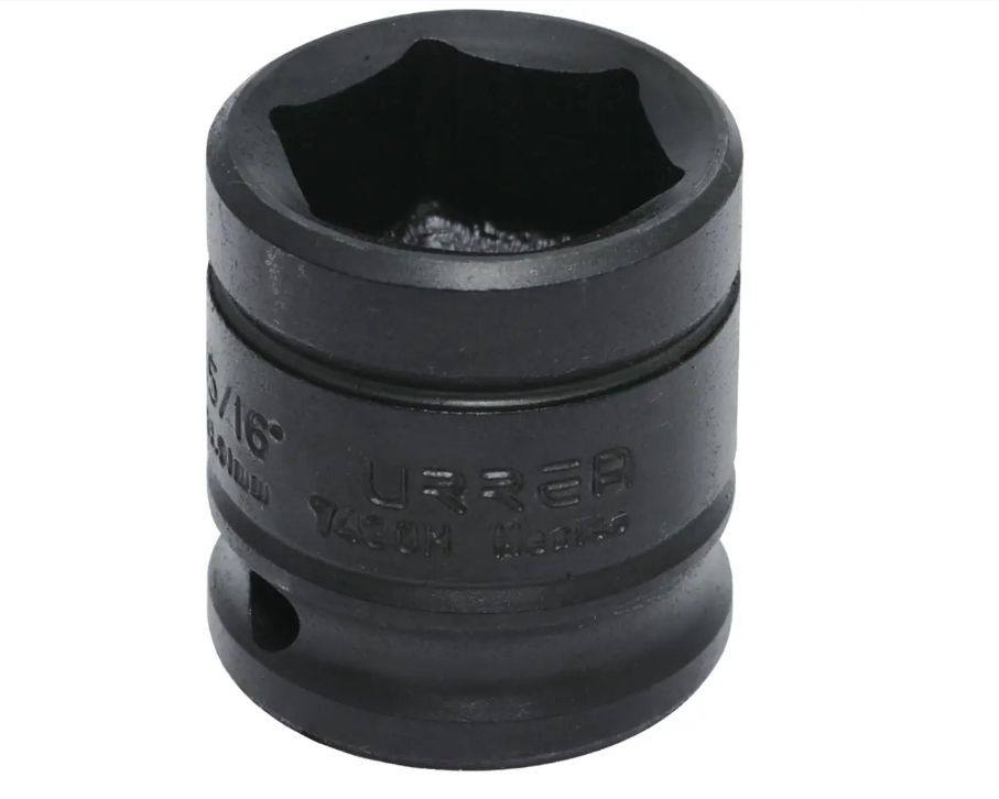 DADO HEXAGONAL CORTO 15/16" CON ENTRADA DE 1/2" DE IMPACTO URREA